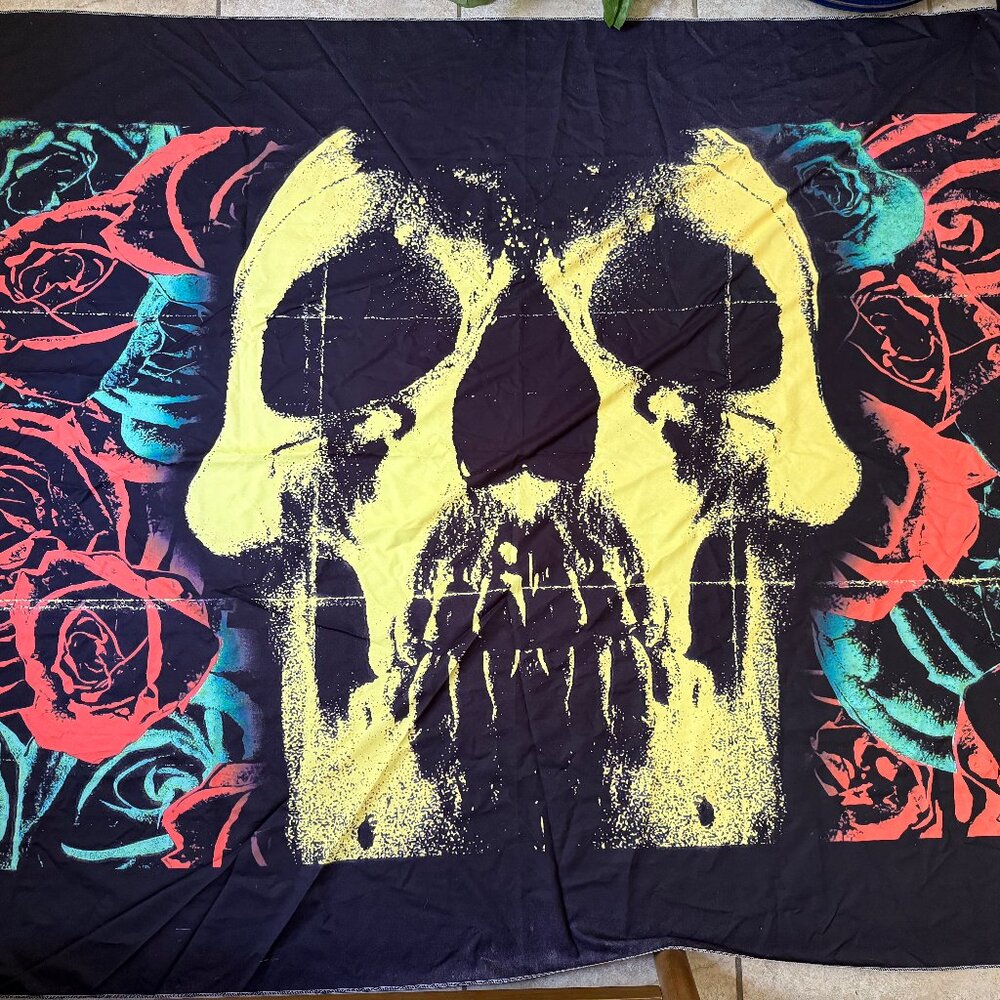 Deftones Blacklight Tapestry - UV Reactive - about 60 in x 50 in